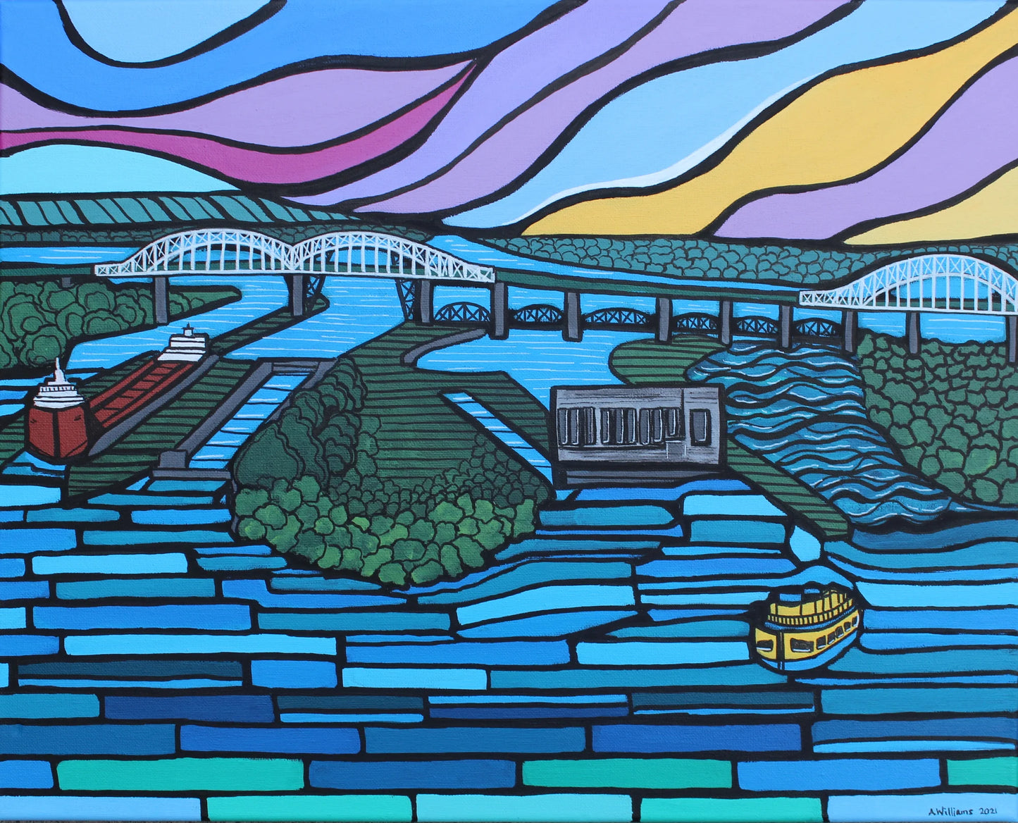 Sault Ste. Marie Locks Print